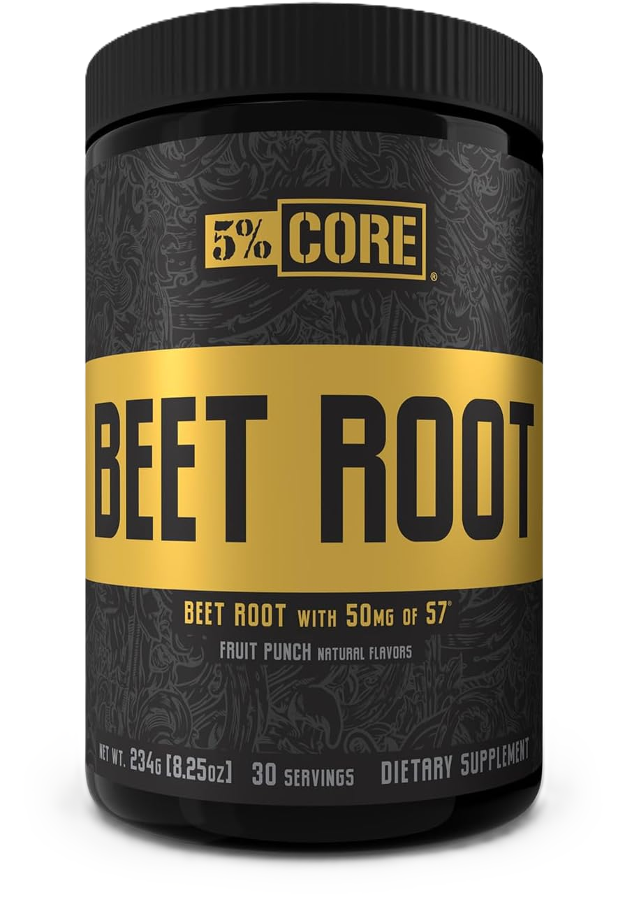 5% Nutrition Beet Root Nitric Oxide and Blood Flow Support 30 Servings 