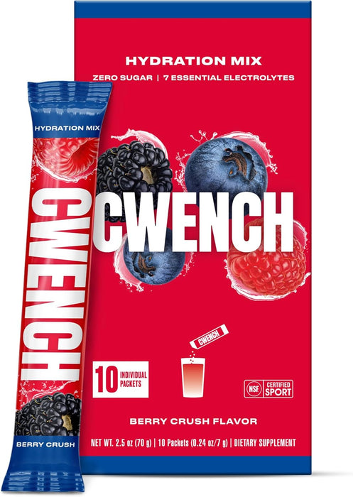 Cwench Hydration Stick Packs | Electrolyte Drink Mix for Hydration