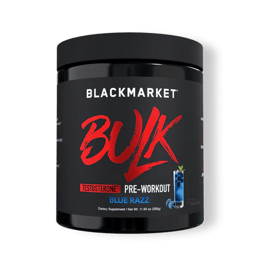 BlackMarket Labs BULK Pre-Workout Supplement – Blue Razz Flavor