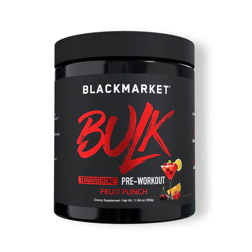 BlackMarket Labs BULK Pre-Workout Powder – Fruit Punch Flavor