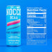 NOCCO BCAA RTD Nutrition Facts and Ingredients Label Blue Raspberry  – Caffeine-Free Amino Drink
