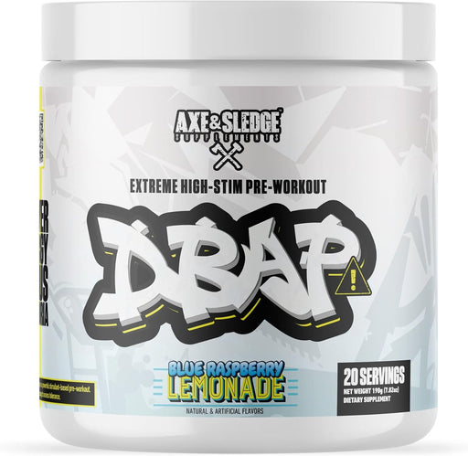 Axe & Sledge DBAP Extreme Pre-Workout V2 Blue Raspberry Lemonade – Intense Energy & Focus Formula Tigerfitness.com
