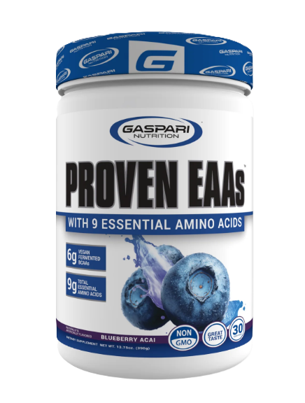 Gaspari Proven EAAs EAA powder mix Blueberry Acai 30 Servings – amino acids for recovery, hydration, and performance