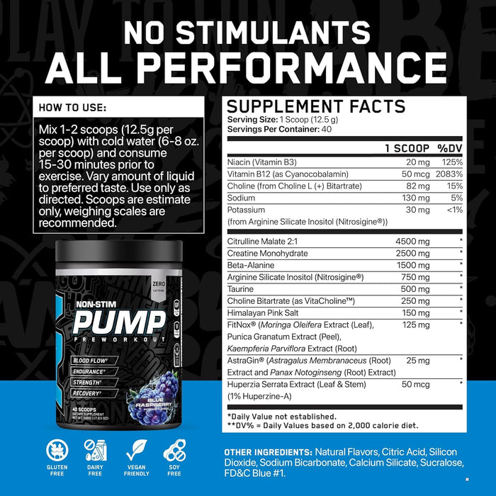 ABE Nation Stim-Free Pump | Pre-Workout Nitric Oxide & Muscle Pumps
