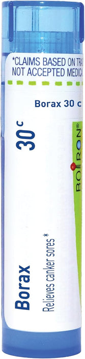 Boiron, Borax, 30C, Canker Sore Relief, Approx 80 Pellets 