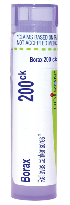Boiron, Borax, 200CK, Canker Sore Relief, Approx 80 Pellets
