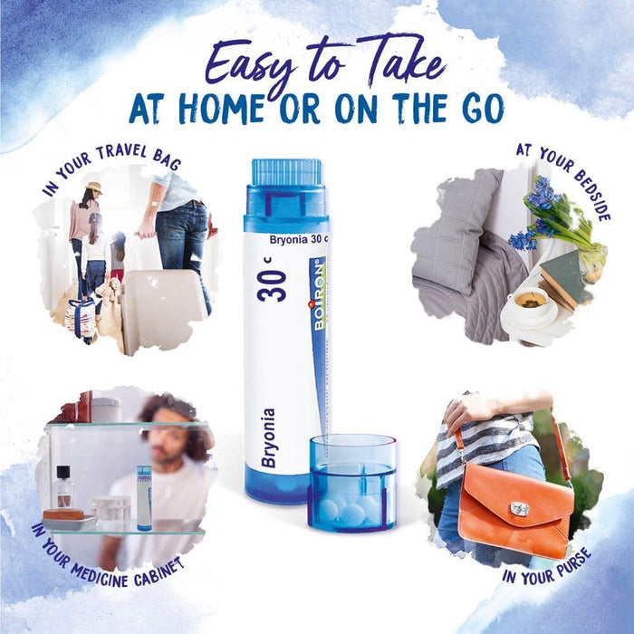 Boiron, Bryonia, Pain Relief, Meltaway Pellets, on the go!
