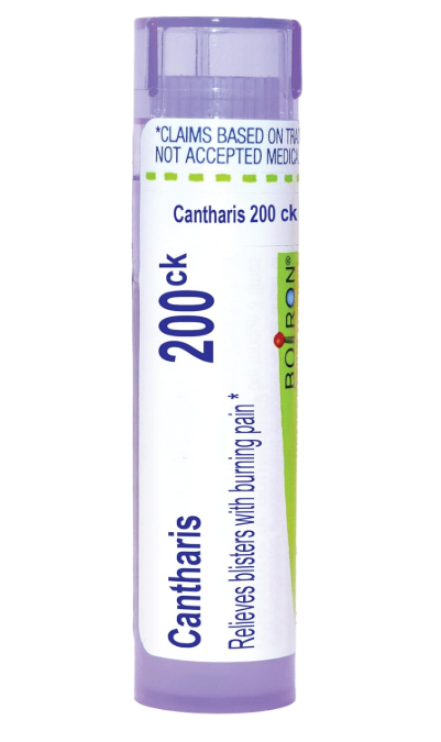 Boiron Cantharis 200CK meltaway pellets homeopathic medicine – approx 80 pellets tube packaging