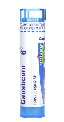 Boiron Causticum incontinence support pellets packaging 6c