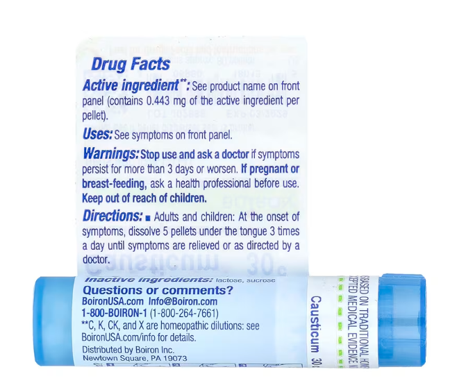 Causticum incontinence support homeopathic medicine 30c Facts 