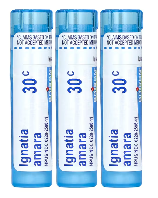 Boiron Ignatia Amara 30C nervous tension relief meltaway pellets 3 pack