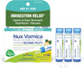 Three-pack of Boiron Nux Vomica homeopathic digestive relief pellets