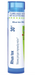 Boiron Rhus Tox 30C homeopathic medicine tube, blue and white label with approx 80 pellets
