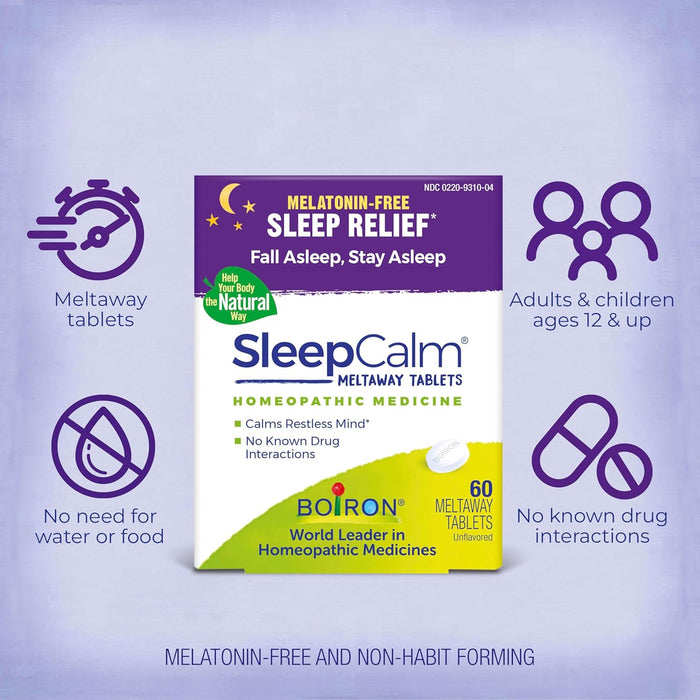 Boiron SleepCalm non-habit-forming sleep aid tablets