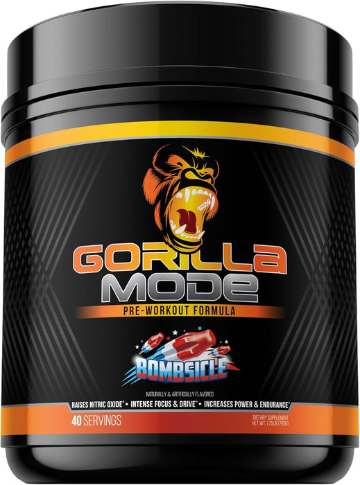 Gorilla Mind Gorilla Mode Pre-Workout | High-Stim Performance, Energy & Muscle Pump Formula