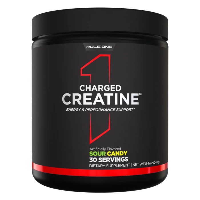 Rule 1 Charged Creatine Sour Candy, 30 serving tub