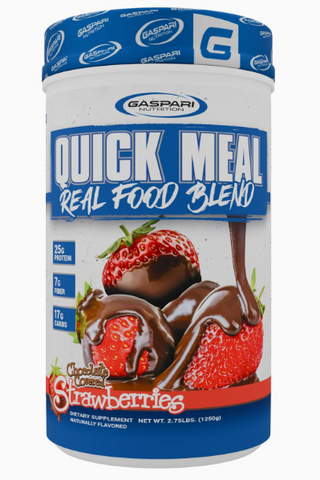 Gaspari Nutrition Quick Meal Chocolate Covered Strawberries Meal Replacement Shake for Balanced Nutrition | TigerFitness.com