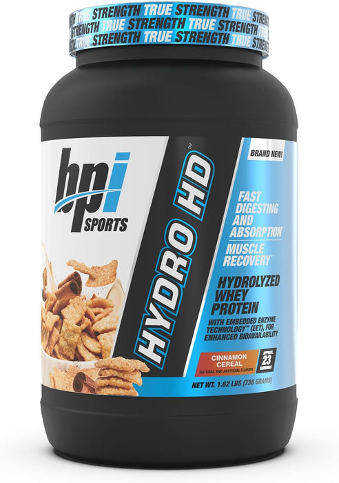 BPI Sports Hydro HD Cinnamon Cereal Hydrolyzed Whey Protein Isolate | TigerFitness