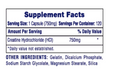 Hi-Tech Pharma Creatine HCL 120 Capsules Supplement Facts | Tigerfitness.com