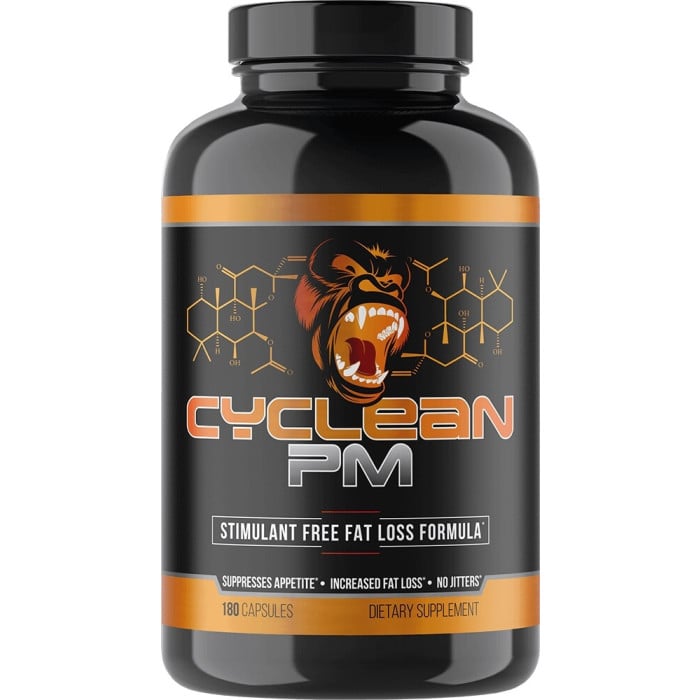 Gorilla Mind Cyclean PM 180 Capsules Powerful Nighttime Thermogenic Fat Burner Bottle Front | TigerFitness