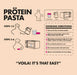 Legendary Foods Protein+ Pasta Mac N Cheese flavor preparation instructions showing how to cook and serve high-protein pasta
