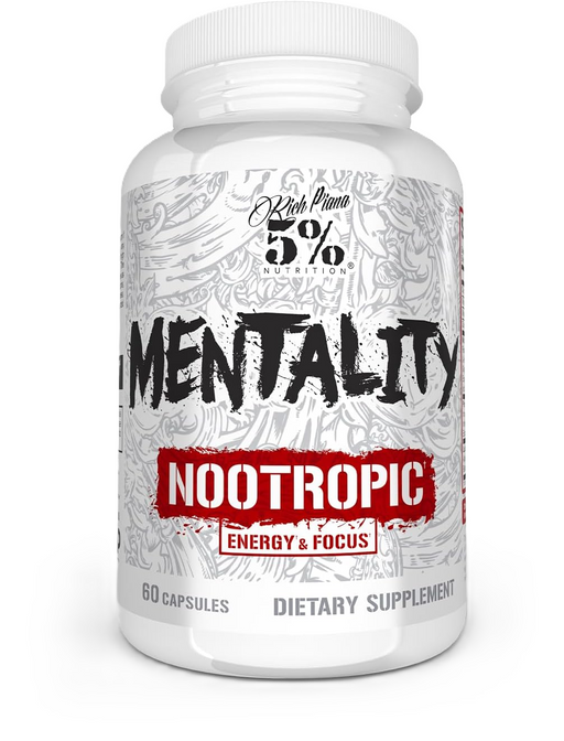5% Nutrition Mentality Nootropic Energy and Focus Front of bottle