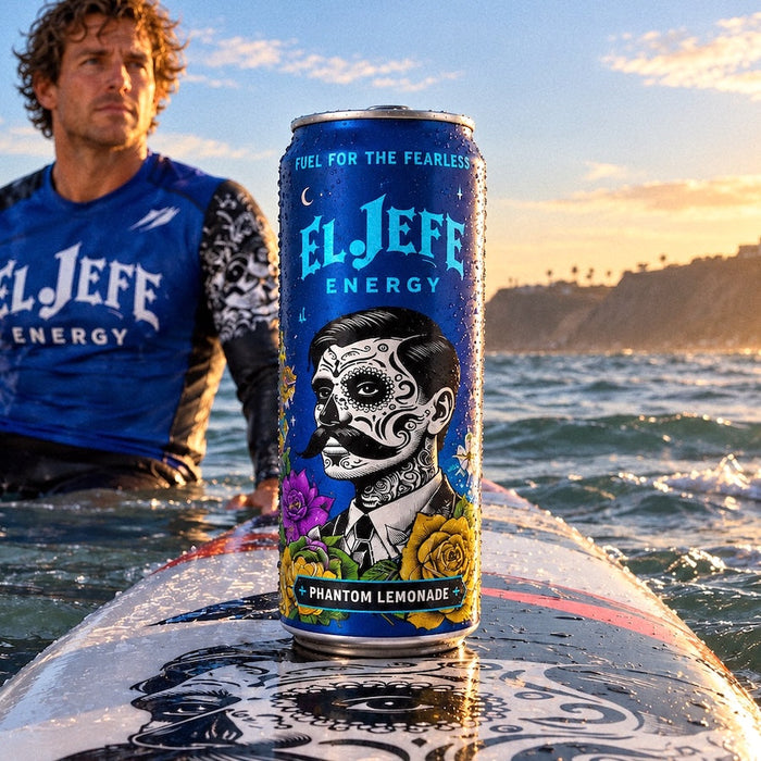 El Jefe Energy Drink Phantom Lemonade 16 oz can