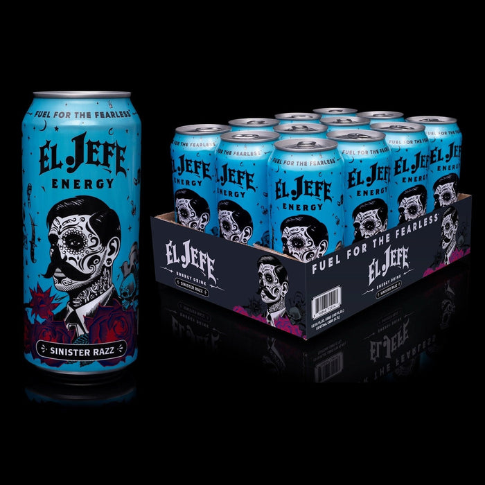 El Jefe Energy Drink Sinister Razz 12 pack