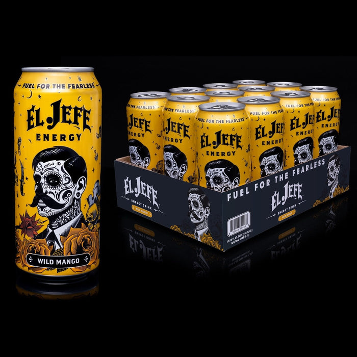 El Jefe Energy Drink Wild Mango 12 pack
