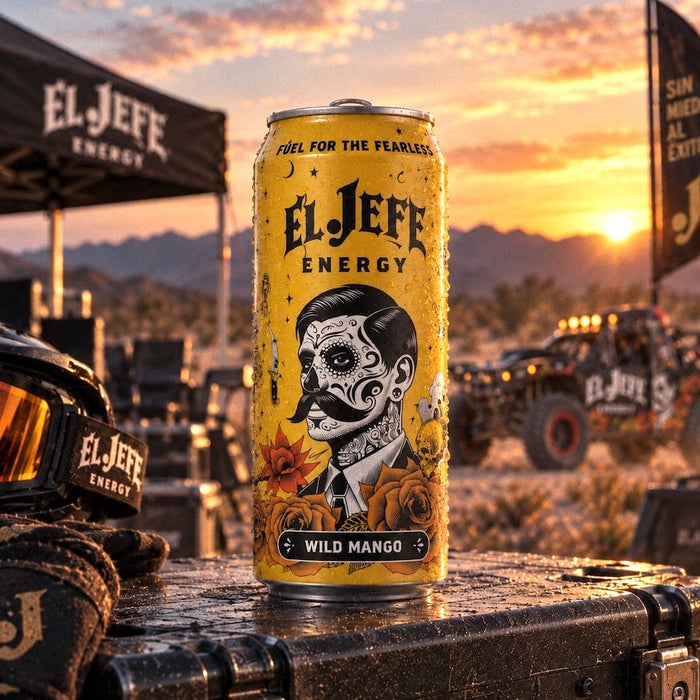 El Jefe Energy Drink Wild Mango 16 oz can