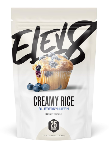 Elev8 Creamy Rice Blueberry Muffin fast digesting carb supplement for energy and performance