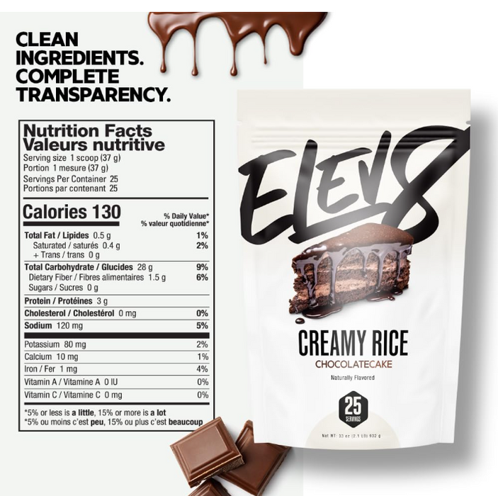 Elev8 Creamy Rice Chocolate Cake fast digesting carbs supplements for performance and muscle recovery