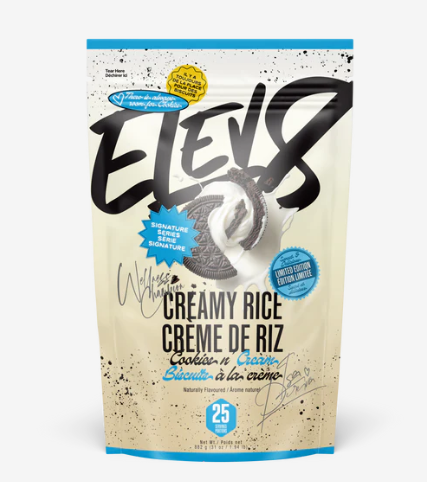 Elev8 Creamy Rice Cookies and Cream fast digesting carb powder for pre and post workout fuel