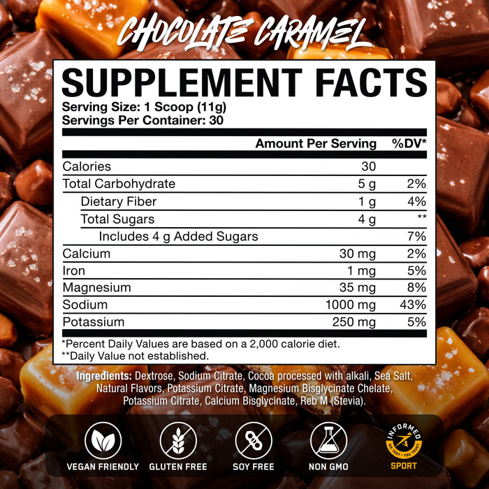 Endurance Hydrate Chocolate Caramel Supplement Facts