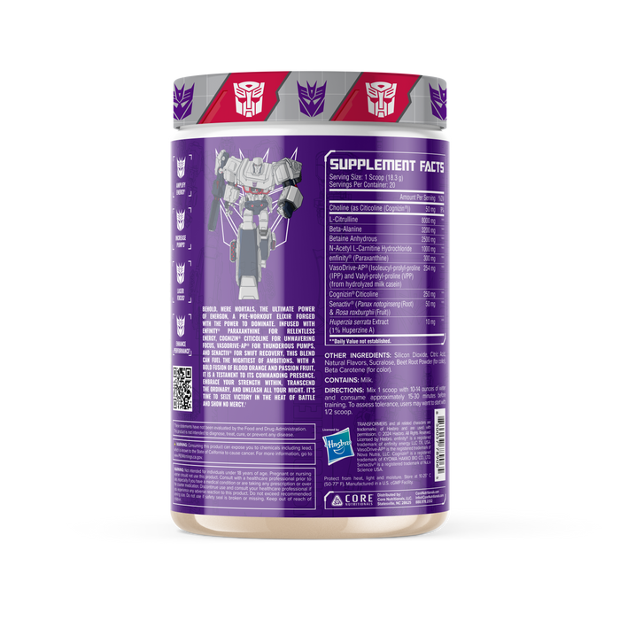 Energon Transformers Pre-Workout