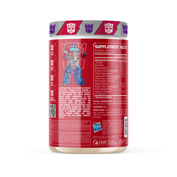 Energon Transformers Pre-Workout