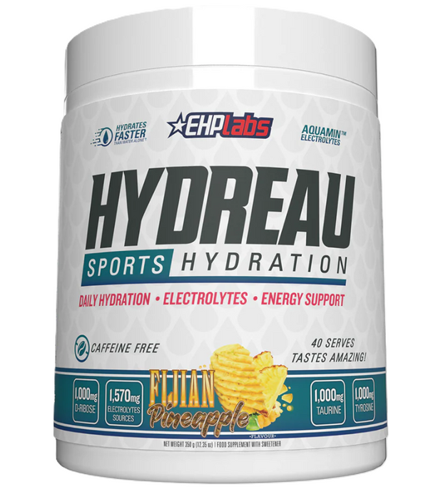 EHPlabs Hydreau Electrolyte Hydration Powder Fijian Pineapple | Performance & Recovery Support | TigerFitness.com