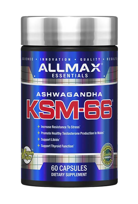 Allmax Ashwagandha KSM-66 Supplement | Stress Relief, Recovery & Performance Support | Shop TigerFitness.com