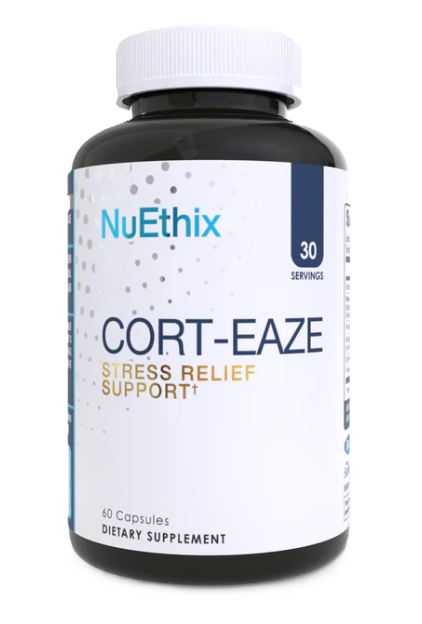 NuEthix Cort-Eaze 60 Capsules | Cortisol & Stress Support Formula for Adrenal Health & Recovery | Tigerfitness.com