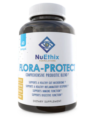 NuEthix Flora Protect 60 Capsules | Advanced Probiotic Formula for Gut Health & Immune Support 