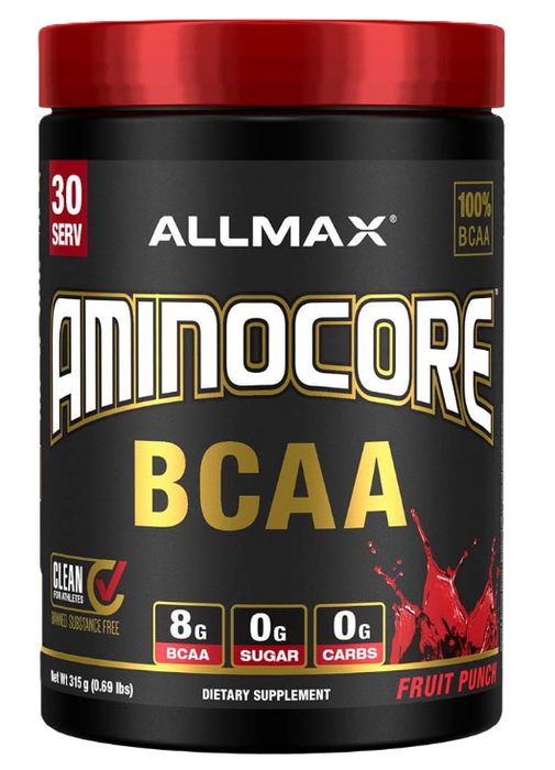 Allmax Aminocore BCAA Supplement | 8.18g BCAAs for Muscle Recovery, Endurance & Hydration | Shop TigerFitness.com