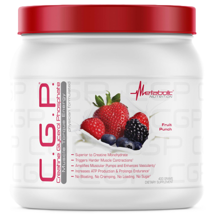 Metabolic Nutrition C.G.P. Powder Fruit Punch 400g– Advanced Creatine Glycerol Phosphate – TigerFitness