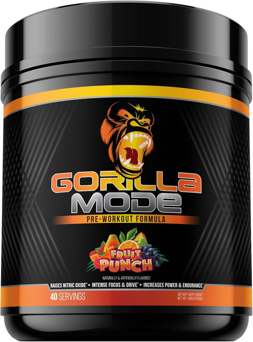 Gorilla Mind Gorilla Mode Pre-Workout | High-Stim Performance, Energy & Muscle Pump Formula
