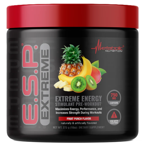Metabolic Nutrition E.S.P. Extreme Pre-Workout Fruit Punch - Intense Energy & Focus Formula – TigerFitness