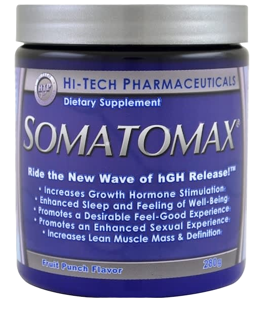 Hi-Tech Pharmaceuticals Somatomax Fruit Punch Flavor sleep, recovery, and growth hormone support supplement bottle – TigerFitness.com