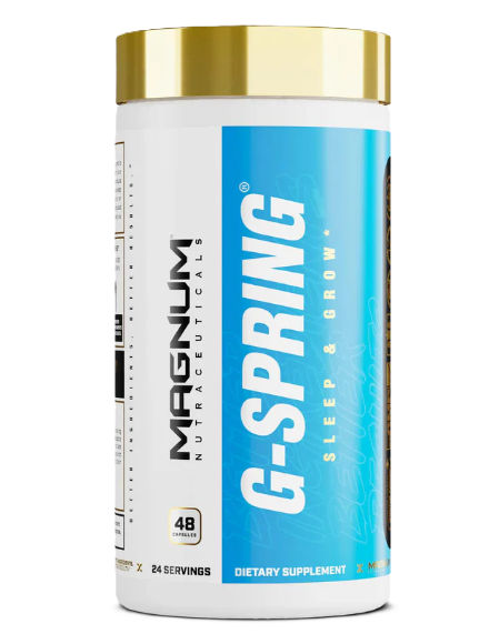 Magnum G-Spring Nighttime Recovery Fat Burner Supplement Front Label – TigerFitness.com