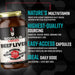Gorilla Mind Beef Liver grass-fed beef liver supplement bottle containing 180 capsules.