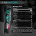 Close-up of the Gorilla Mind I.V. Rush Rocket Frost
 supplement facts label showing electrolyte content, ingredients, and serving information.