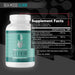 Back label of Gorilla Mind Sea Moss displaying Supplement Facts, ingredients, directions, and nutrition information.