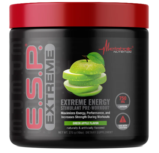 Metabolic Nutrition E.S.P. Extreme Pre-Workout Green Apple - Intense Energy & Focus Formula – TigerFitness